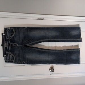 Rock & Roll Mid Rise Western Cowgirls Bootcut Denim Riding Jean. Size 33x36